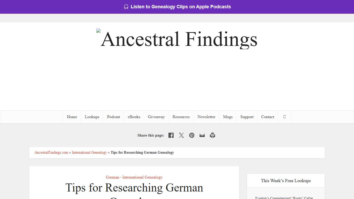 Tips for Researching German Genealogy